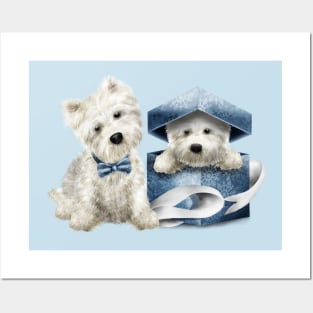 Christmas Westies Posters and Art